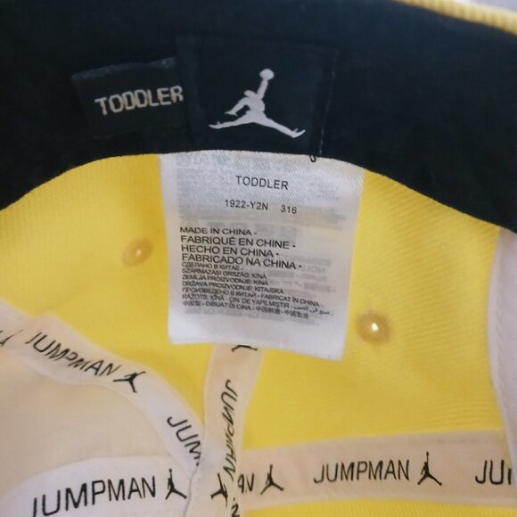 Air Jordan Cap Hat Yellow Jumpman Cap Toddler Size Adjustable - Picture 5 of 8